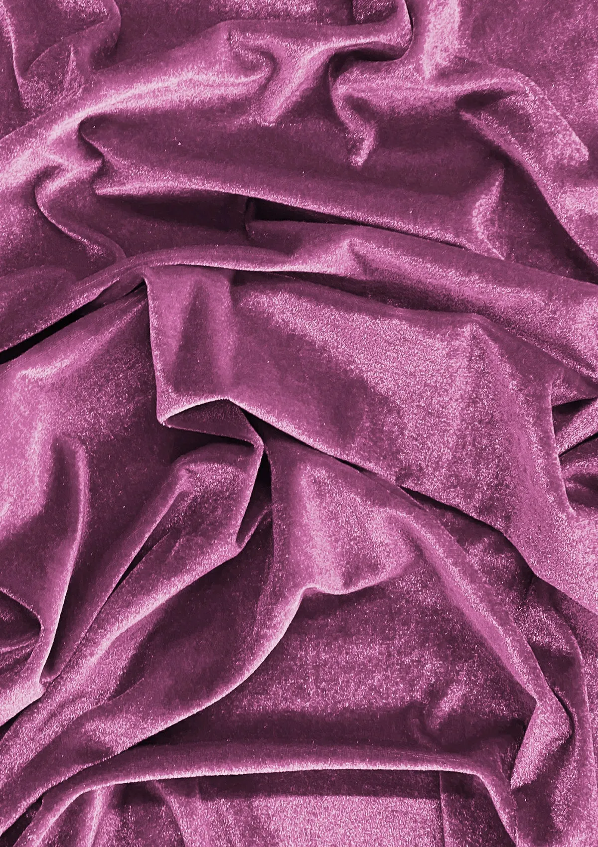 Soft Velvet Fabric Luxury Soft Touch Velour 60" Plain Dyed Spandex 1-Way Stretch