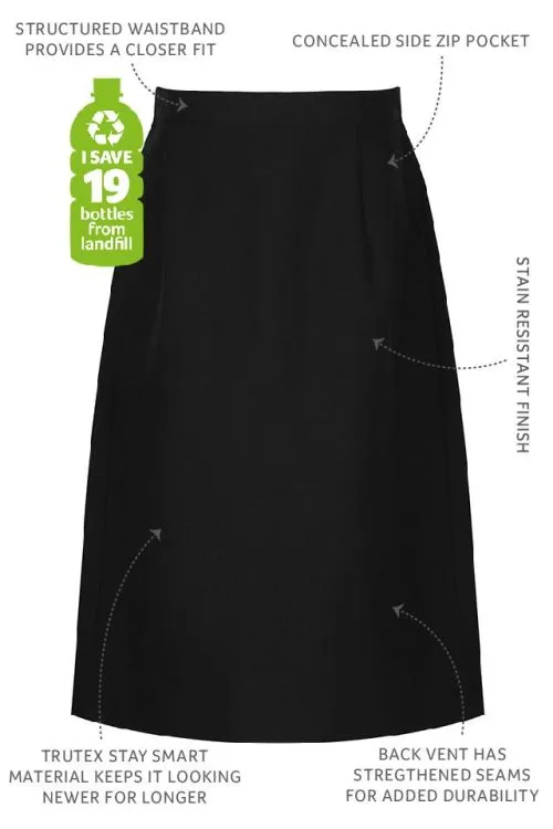 Trutex Back Vent Black Skirt