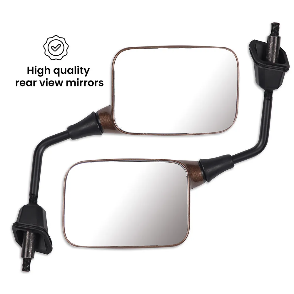 TVS Mirror Set for IQUBE - Walnut Brown