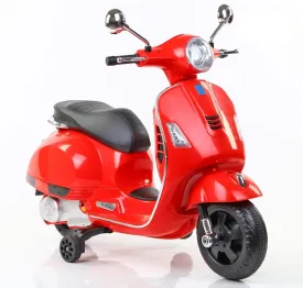 Vespa Scooter New Edition for Kids: Electric Ride-On with Foot Accelerator, Ages 3-7, Pink, Red, Blue (Red)