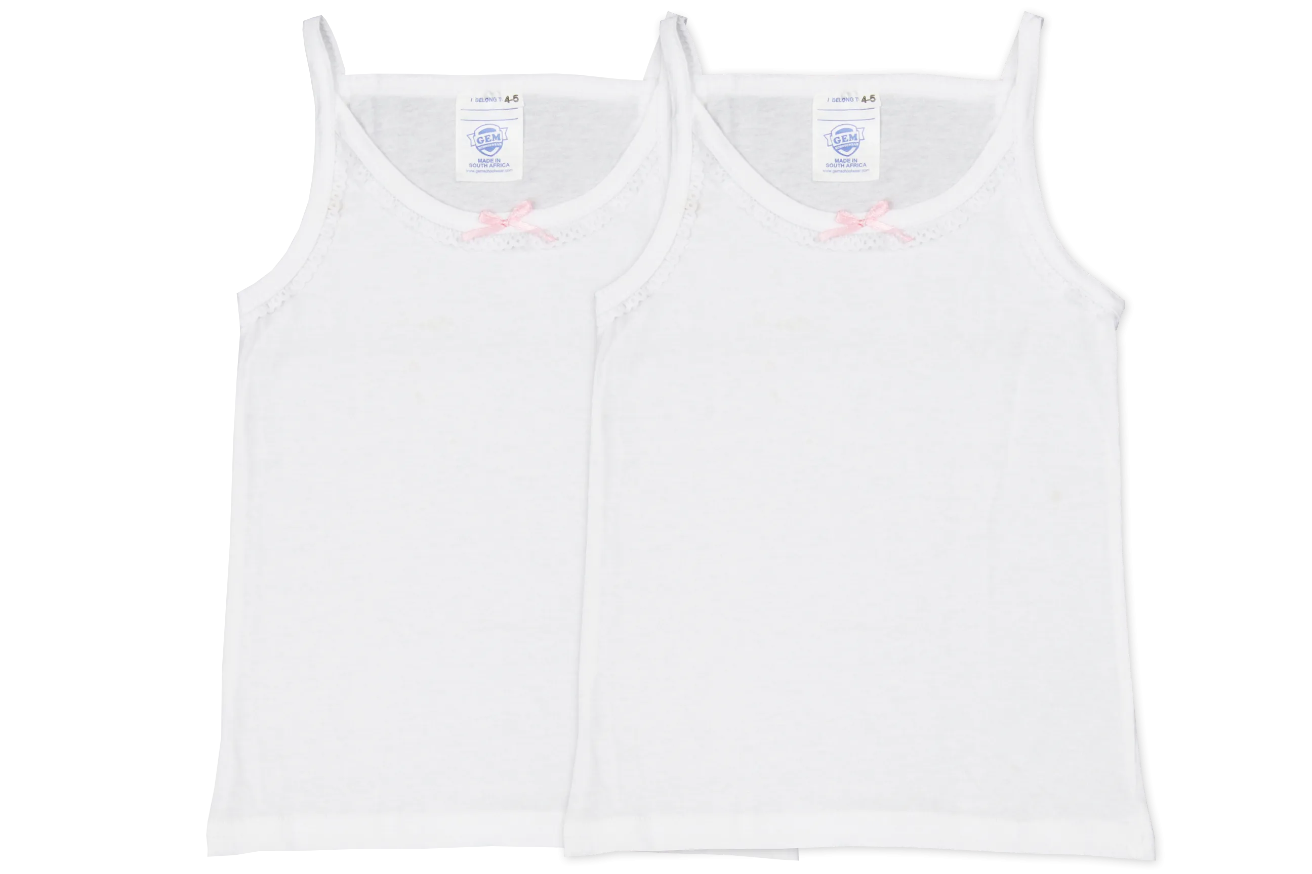 Vest Girls (2pk) - White