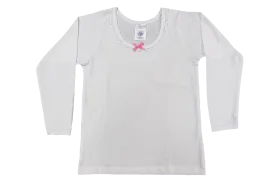 Vest Girls Long Sleeve (Single Pack) - White