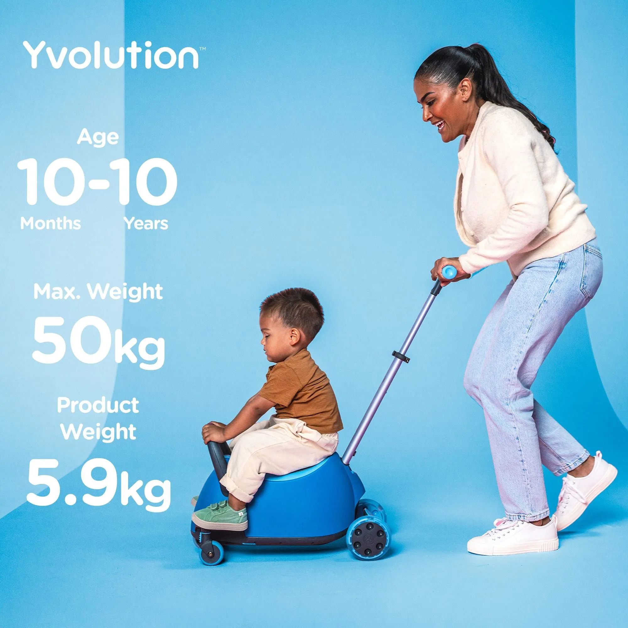 Yvolution Y Glider Luna 5In1 Kids Scooter Blue